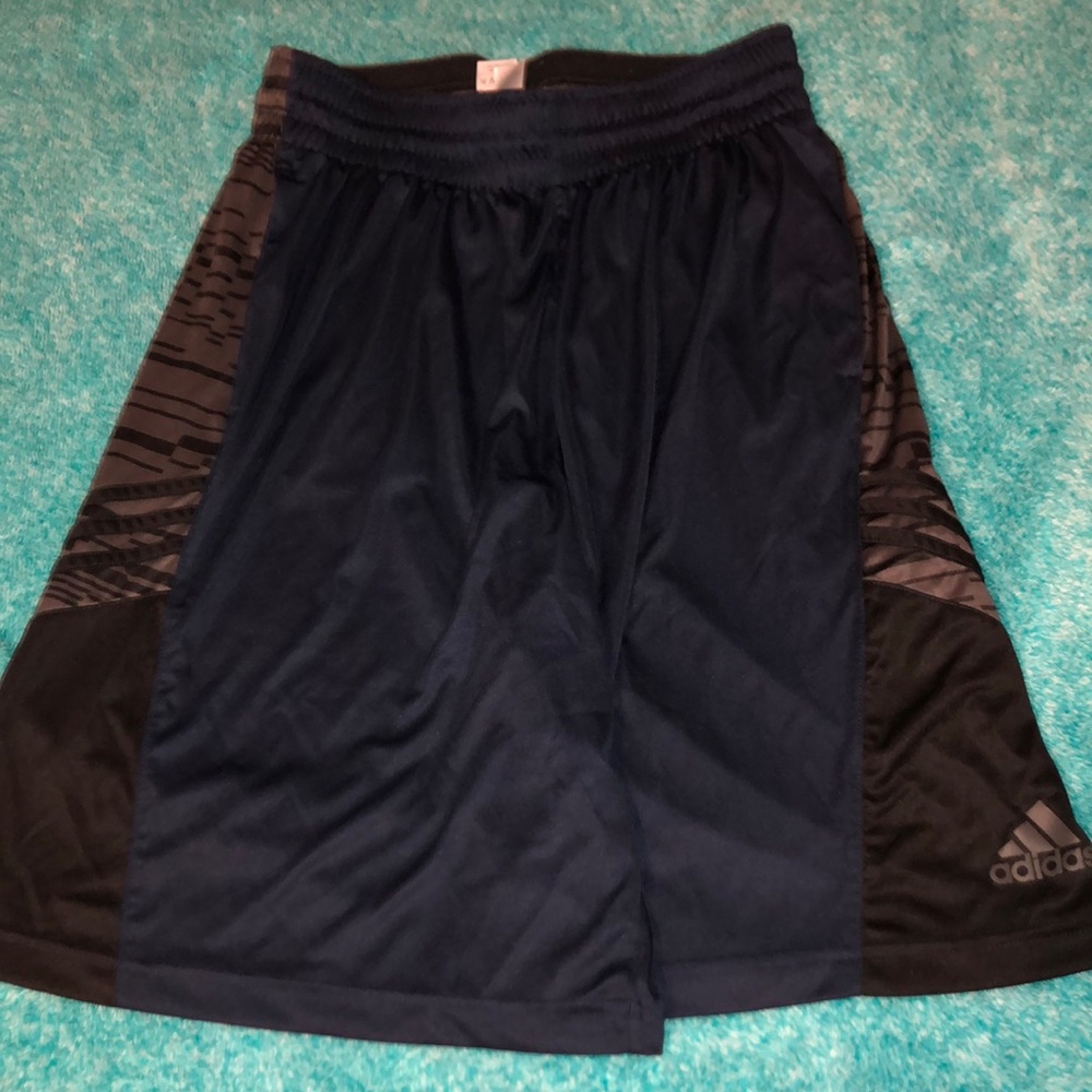Blue adidas athletic shorts